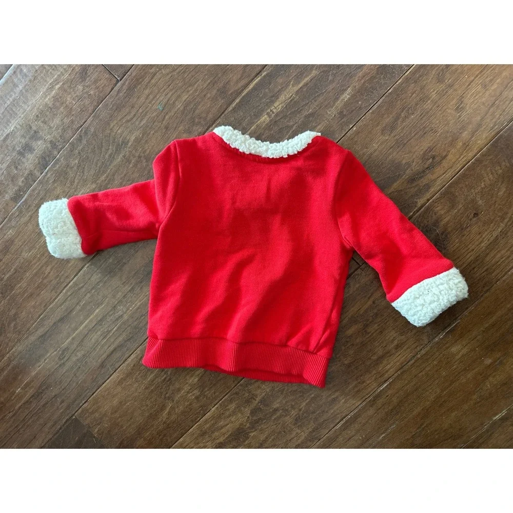Disney Baby Mickey Mouse Christmas Pajamas Set‎ Red Santa Outfit 9 12 Months